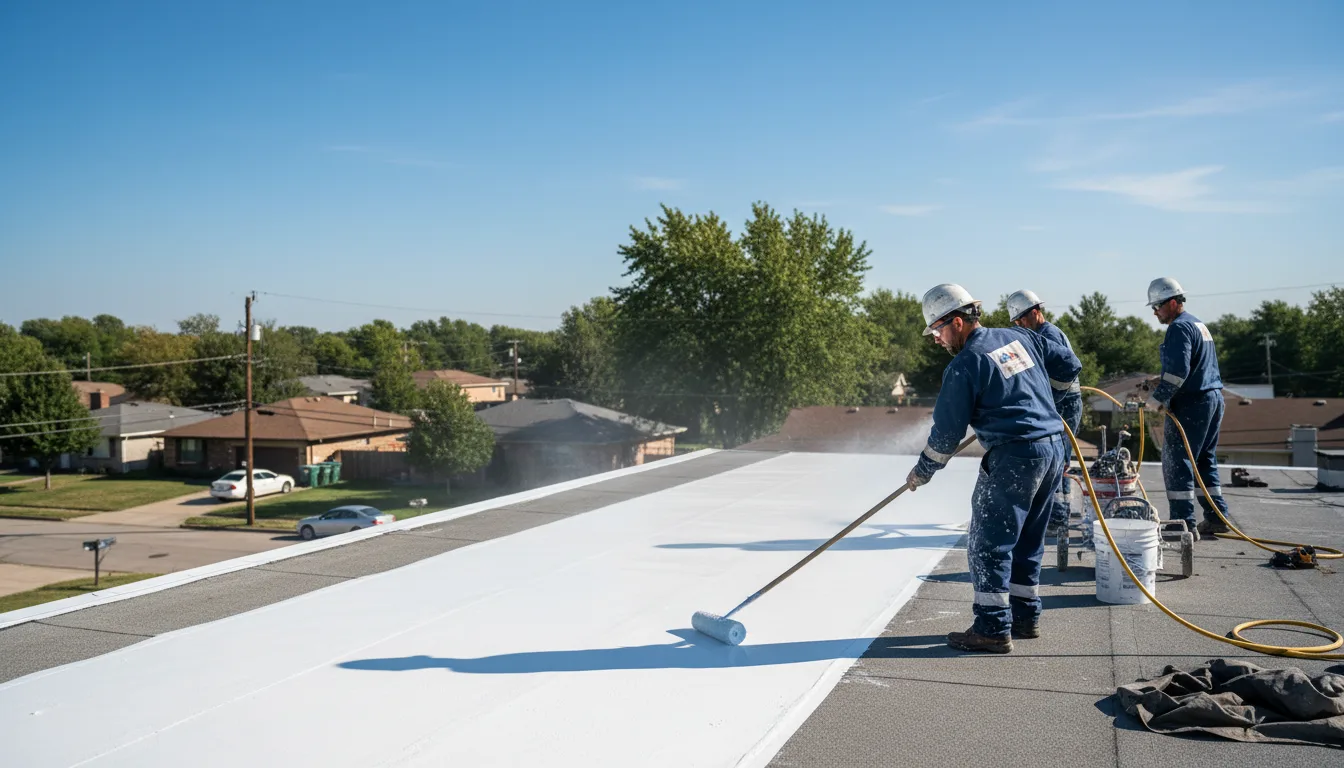 Commercial roof coating in Prairie Lea, TX near me